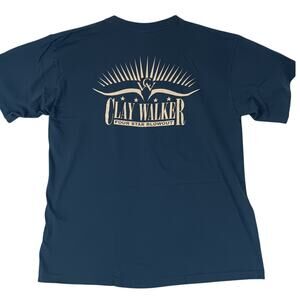 Alore Clay Walker Vintage Tee Mens XL Teal Blue Single Stitch USA Country 1997